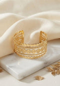 Golden Floral Heritage Cuff