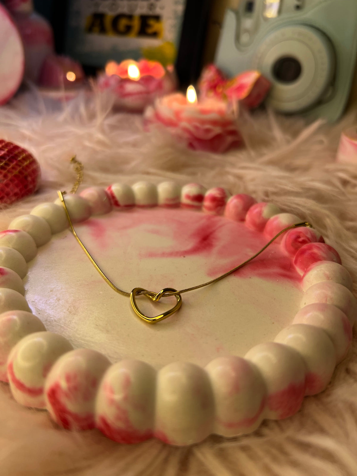 Golden Heart Chain Bracelet