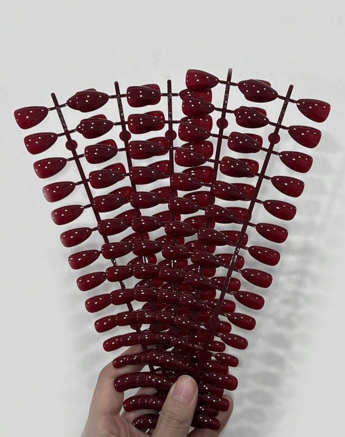 Burgundy Almond Gloss Press-On Nails