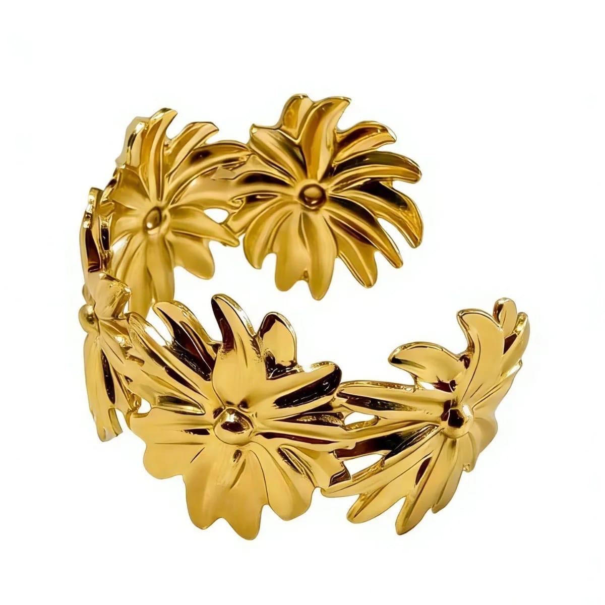 Golden Autumn Leaf Cuff