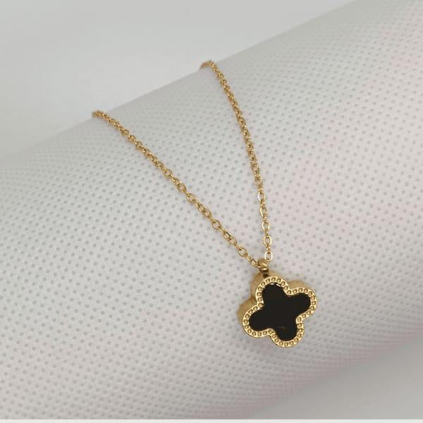 Dual-Tone Clover Necklace