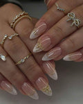 Bow French Tip Press-On Nails