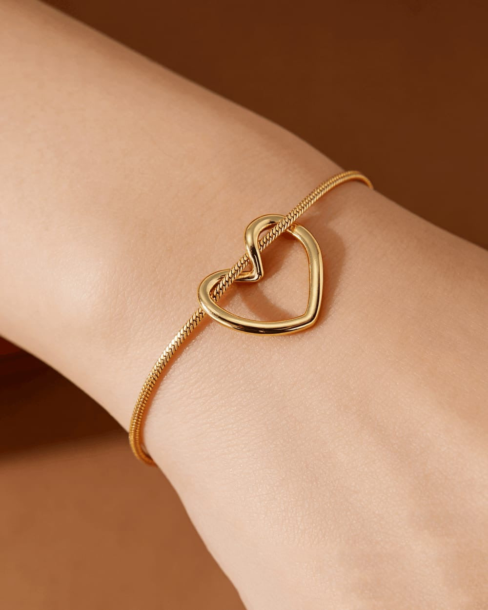 Golden Heart Chain Bracelet