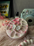 White Marble Stud Earings