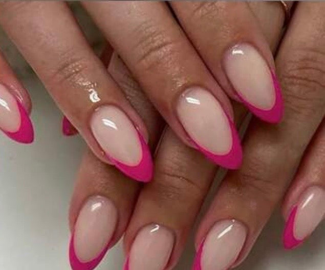 Hot Pink French Tips