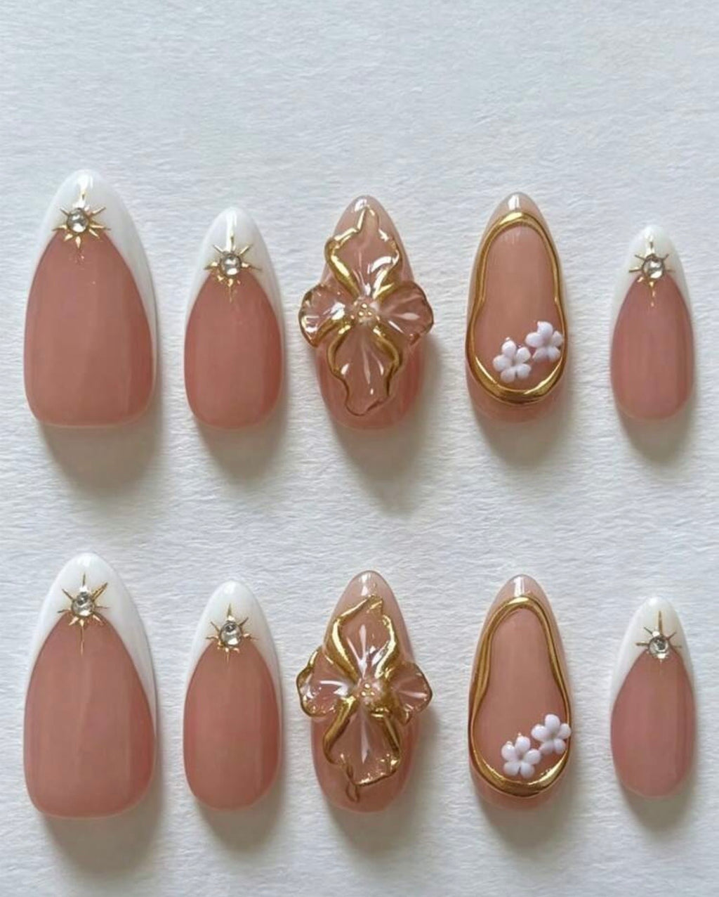 Bow French Tip Press-On Nails