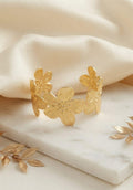 Golden Blossom Flower Cuff