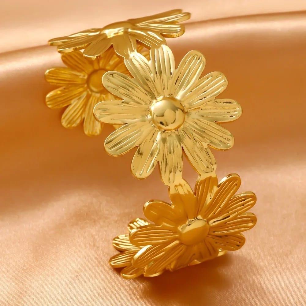 Golden Blossom Cuff