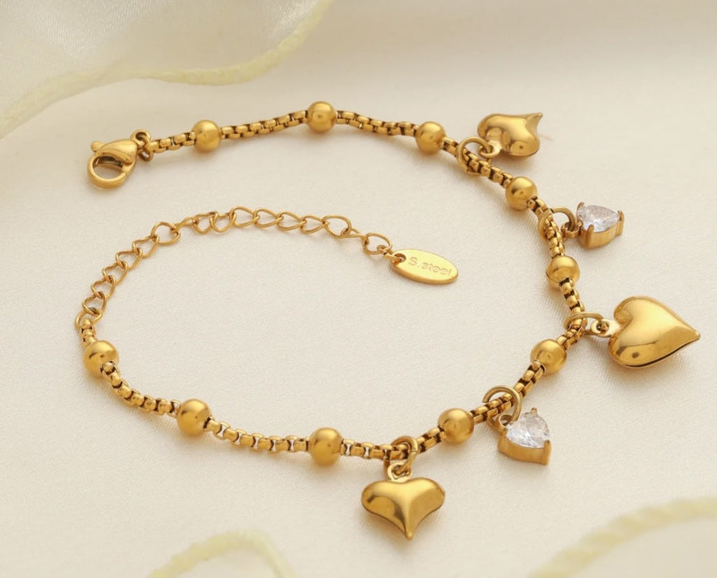Heart Charm Bracelet