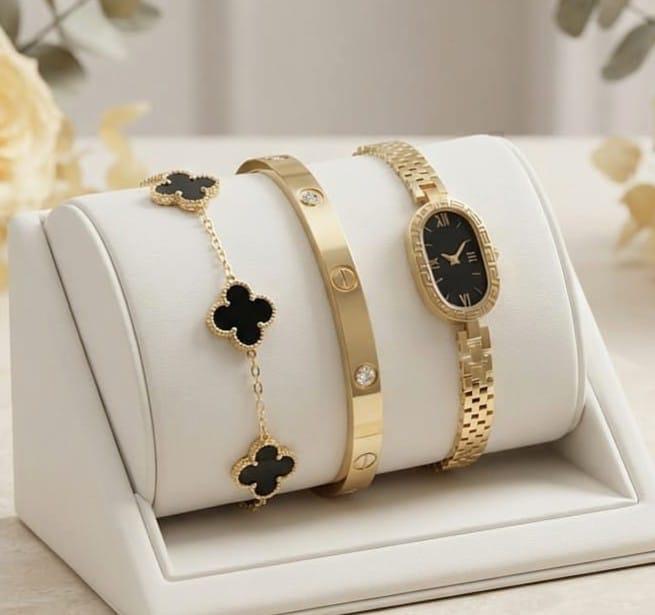 Midnight Clover Bracelet