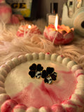 Black stud earrings