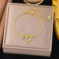 Golden Heart Chain Bracelet