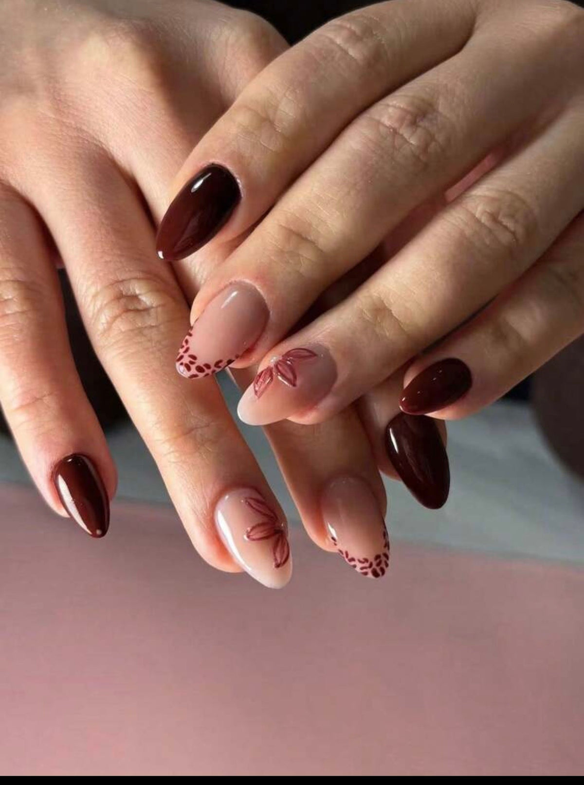 Mocha Bloom Nails