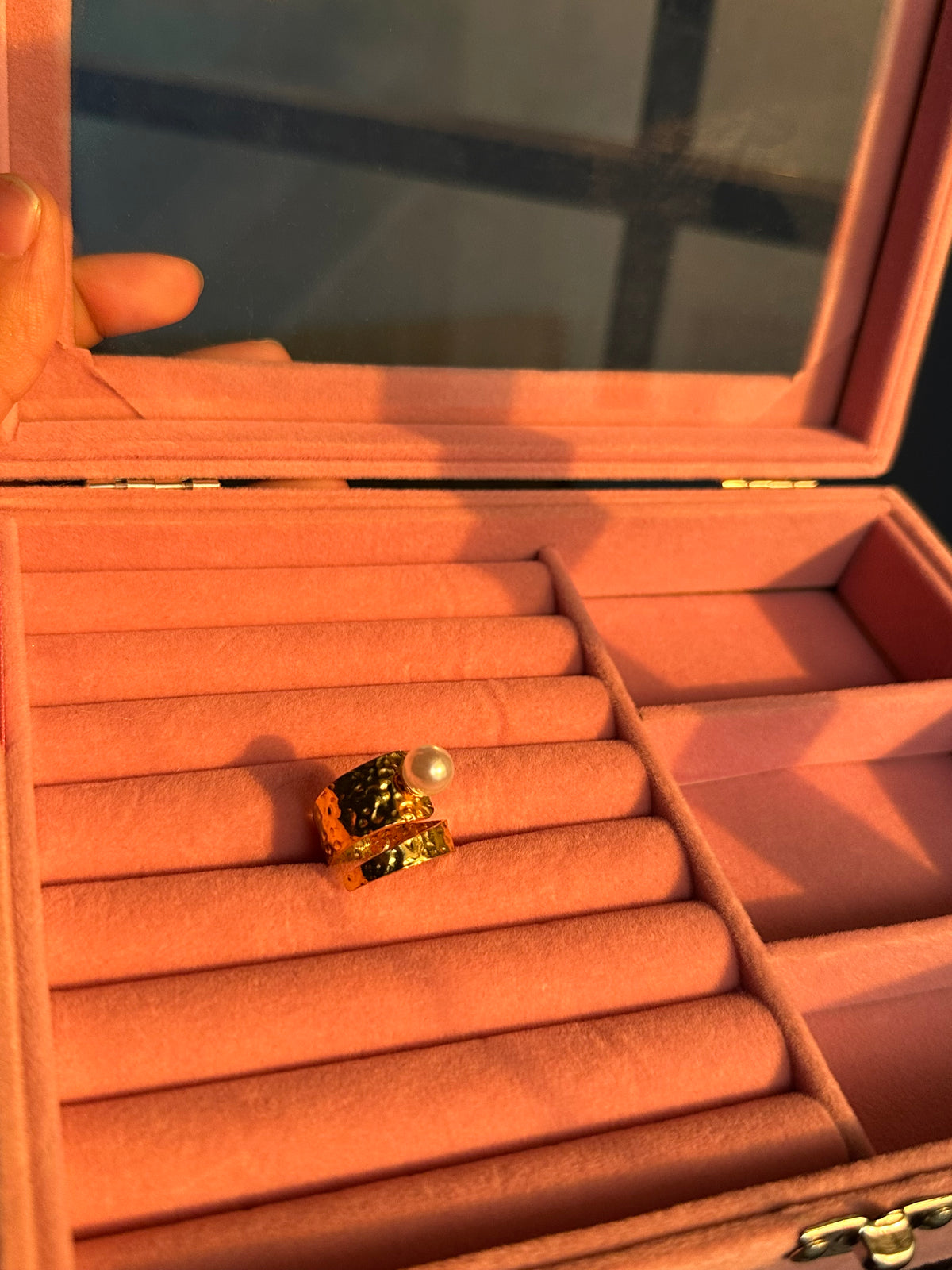 Pearl Textured Statement Ring