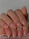 Rosé Glitter Press-On Nails ✨