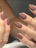 Mocha Nude Gloss Nails